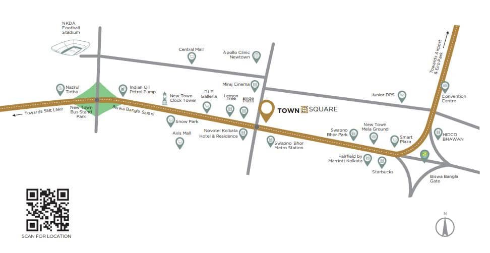 Townsquare newtown location map